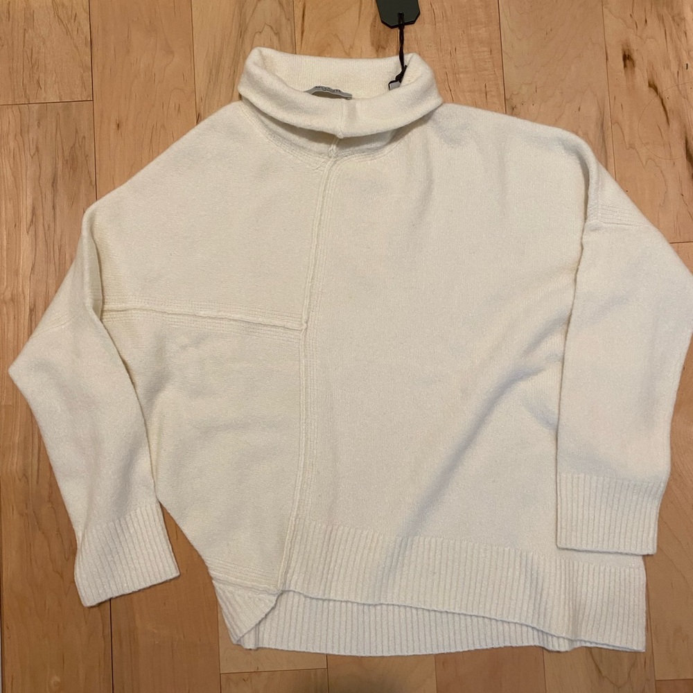 AllSaints Lock Mock Neck Sweater — M — Chalk White